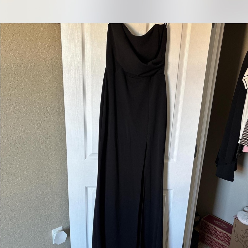 Windsor Strapless Black Gown